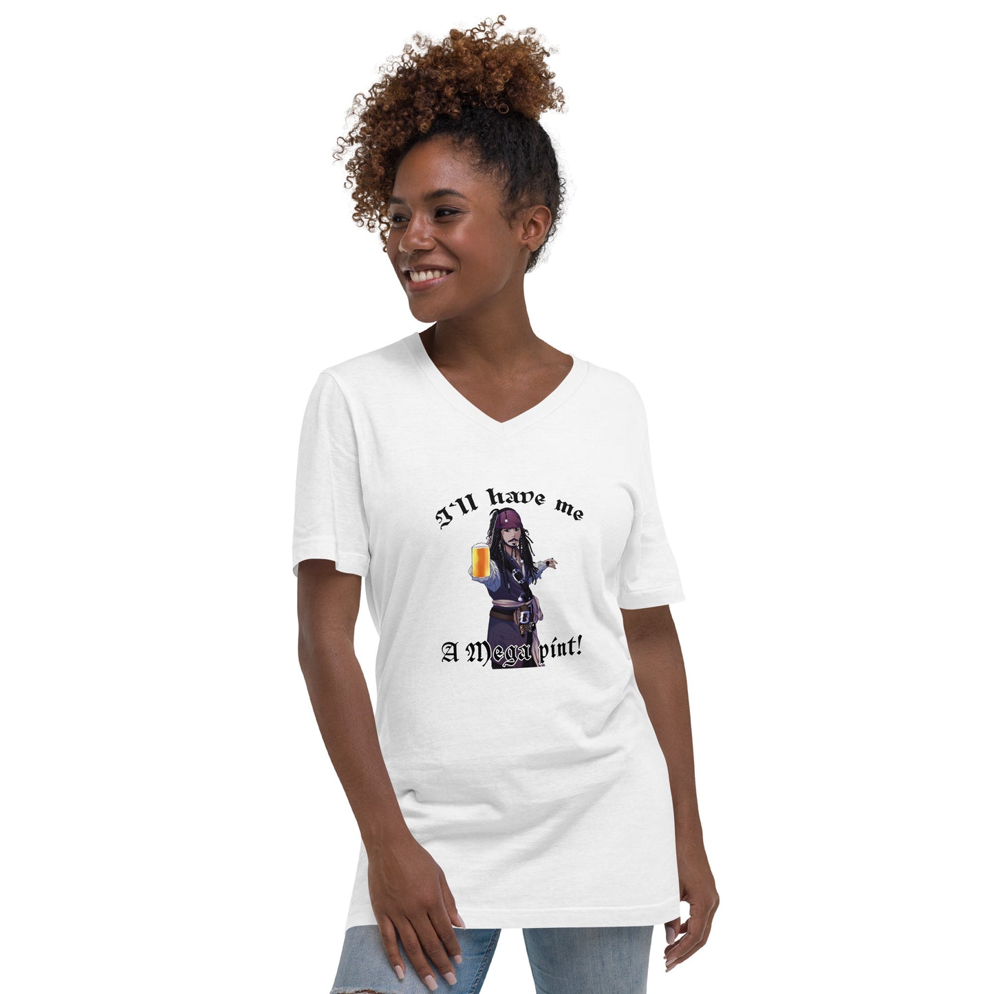 Unisex Short Sleeve V-Neck T-Shirt