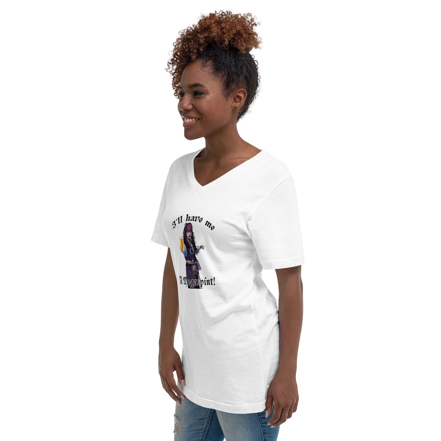 Unisex Short Sleeve V-Neck T-Shirt